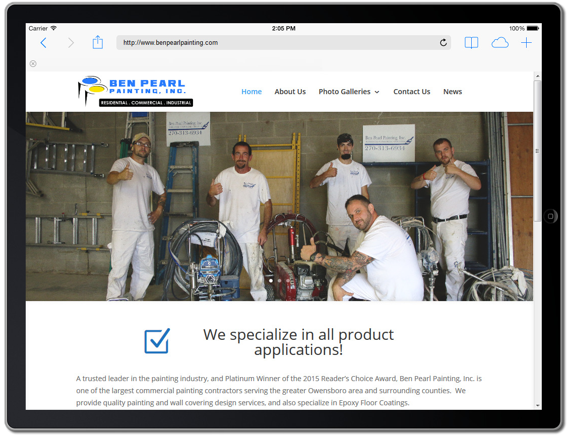 Ben Pearl Painting Company Website